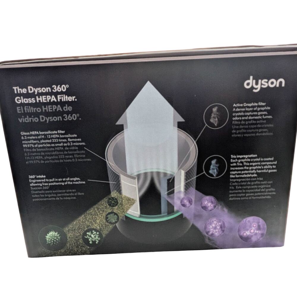 DYSON Pure Replacement Filter HP01 HP02 DP01 Glass HEPA Green White 968125-03